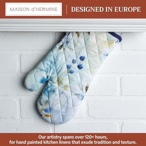 Maison d'Hermine Oven Gloves 100% Cotton Oven Mitt (046 - Lazy Summer Days / 7.5" x 13" (Oven Mitt))
