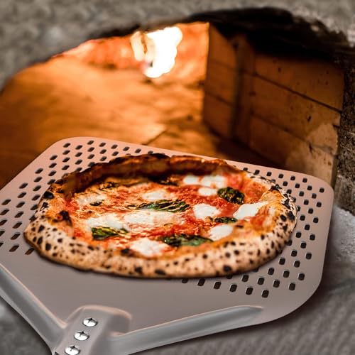 14" x 17" Perforated Pizza Peel (14" - 35 inch overall)