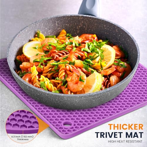 Silicone Trivet Mats 4 Heat Resistant Pot Holders Multipurpose Non