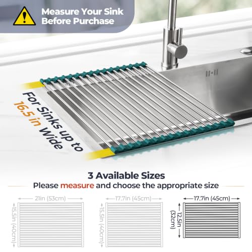 Roll Up Dish Drying Rack Over Sink