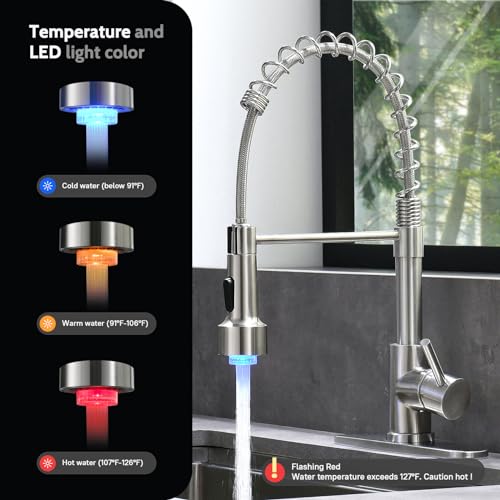 LED Kitchen Faucet (Brushed Nickel)