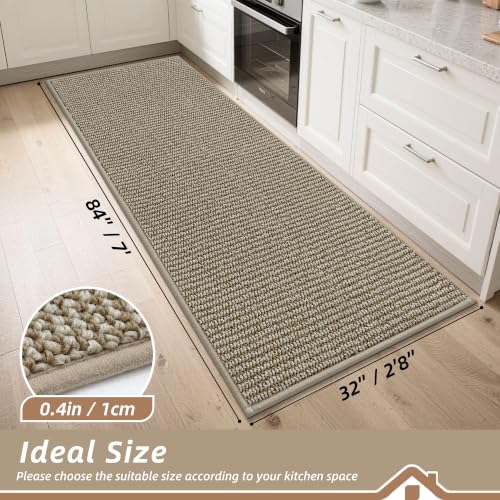 Kitchen Runner Rugs 32"x84" (Light Beige / 32" X 84" (Rectangular))