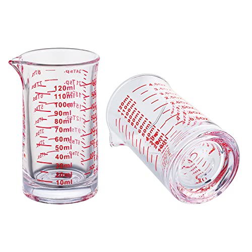 Ackers 4 Oz Glass Measuring Cup (Red)