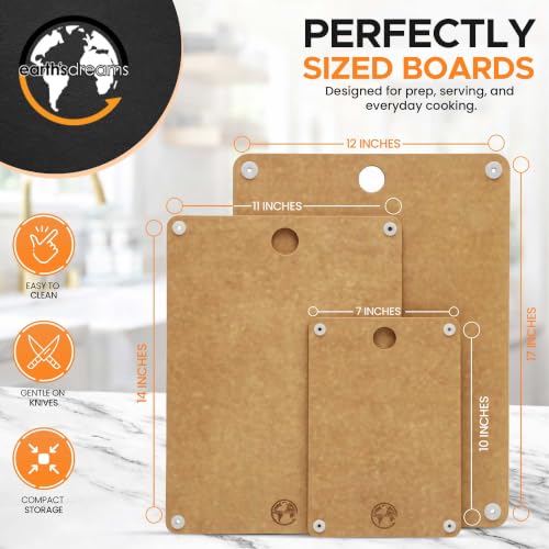 Composite Wood Cutting Board Set of 3 (Tan)