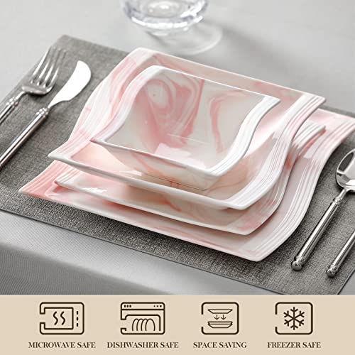 Plates and Bowls Sets (26 Piece(Service for 6) / Pink)
