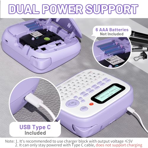 D210S Label Maker Machine with (Purple)