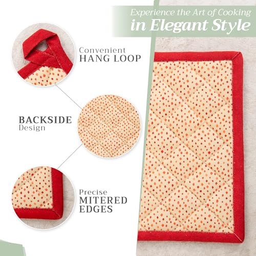 100% Cotton Oven Mitt & Pot Holder Set (064 - Kalahari / 7.5" x 13" & 8" x 8" (Oven Mitt & Pot Holder))