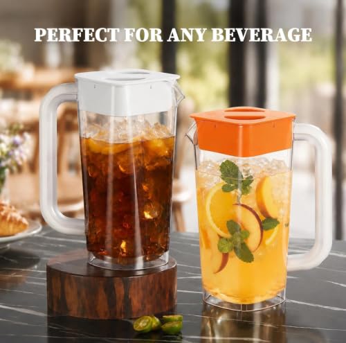 2 Pack 2 Liters (White & Orange)