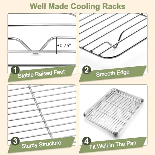 Baking Sheet with Rack Set (16" & 12.5" & 9")