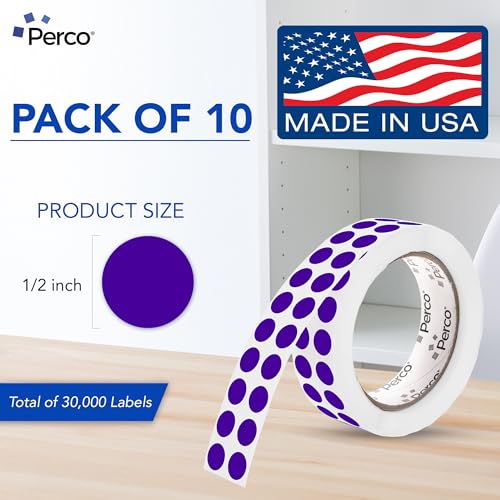Purple Perforated Round Circle Dot Sticker 1 (Purple / 0.5 Inch)