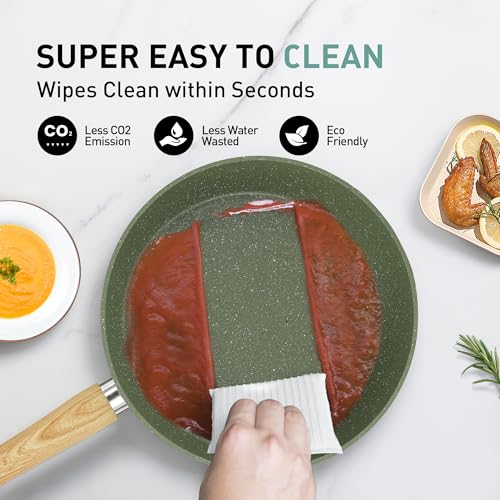 Pots and Pans Set Non Stick (12-piece / Green)