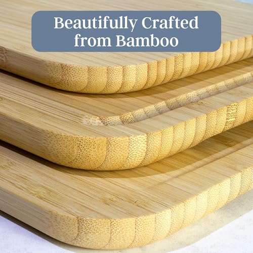 3 Piece Bamboo Cutting Board Set
