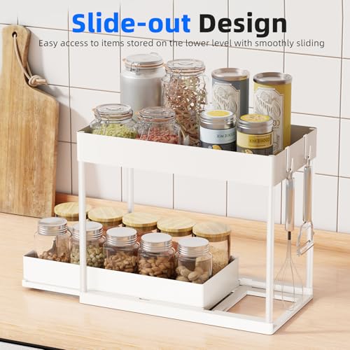 Under Sink Organizer 2 Pack (White / 2 pack)
