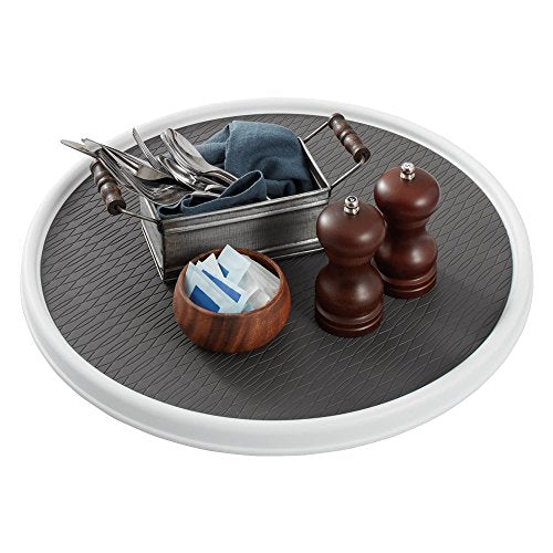18 Inch Lazy Susan Turntable Organizer (White/Gray / 18 Inch)