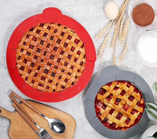 Pie Crust Protector Shield Adjustable Pie Crust Shield Fits 11.5