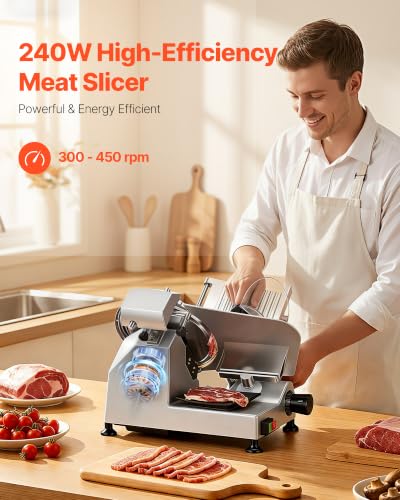 Commercial Meat Slicer (10 inch / Silver)