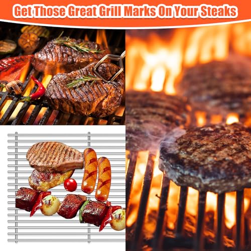 7524 7528 Cooking Grates 7622 Heat Deflectors 7620 Flavorizer Bars with Burner Tube Set for Weber Genesis Grill Replacement Parts E (Stainless Steel 2+5+3burner+2grate)