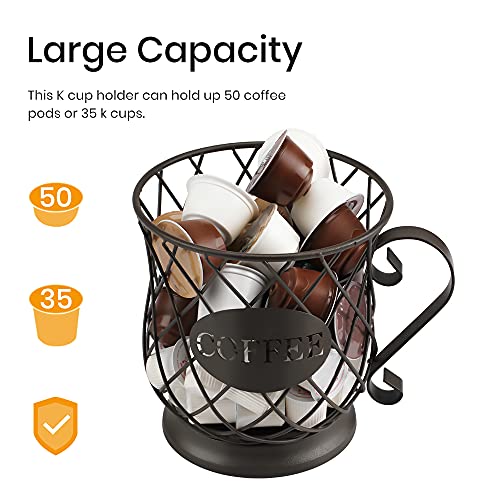 Coffee K Cup Holder (Matte Bronze / Medium for 35 kcups)