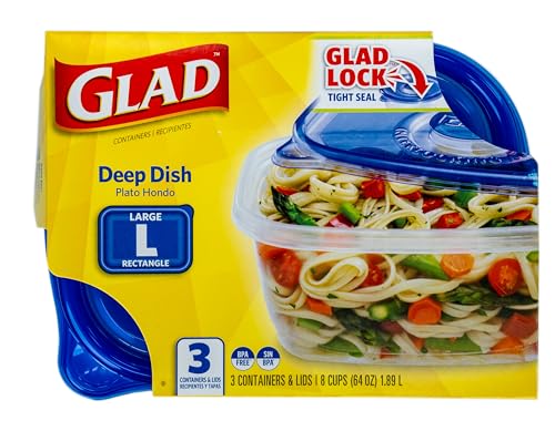 GladWare Deep Dish Food Storage Containers (Rectangle / 64 oz - 18 Count)