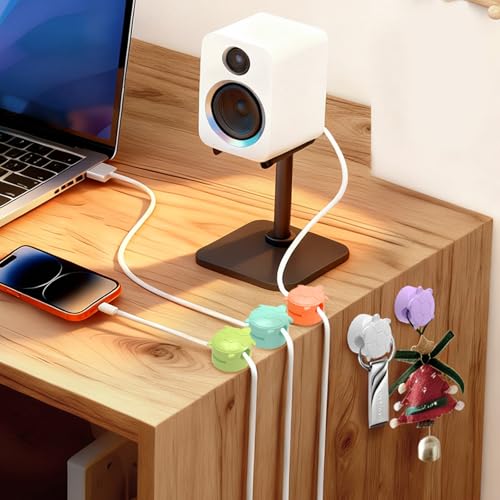 Rotatable Cable Clips (White / Turtle Shape)