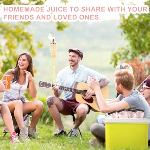 Pink 10pack 16oz Glass Juice Bottles with Lids & Straws & Juicing Recipe (Pink / 16oz-10pack)