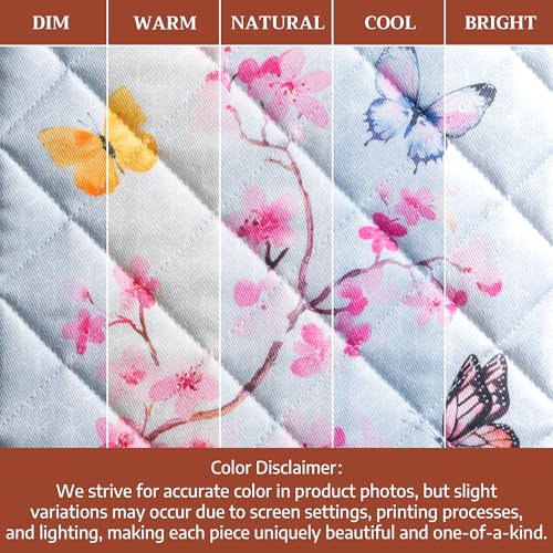 Pot Holders 100% Cotton Potholders (050 - Blossoms in Spring / 8" x 8" (Pot Holder Pack of 1))