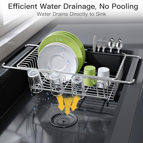 Dish Drying Rack in Sink (Silver / For 12"-30"w Sink)