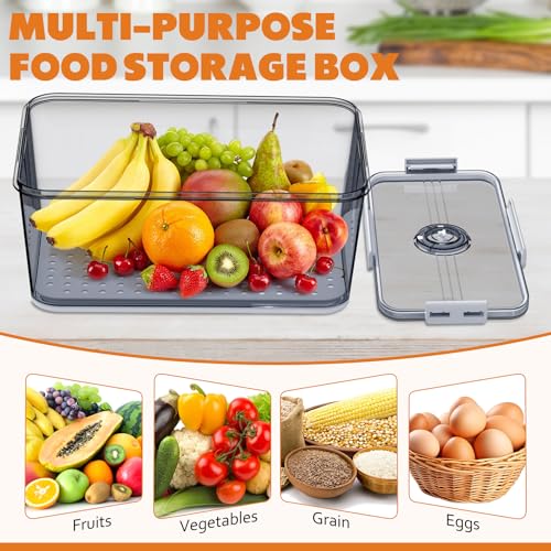 2PCS Bread Boxes (Grey-Small-2PCS)