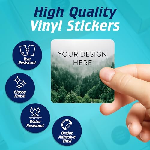 100 Custom Vinyl Stickers (100 Count)