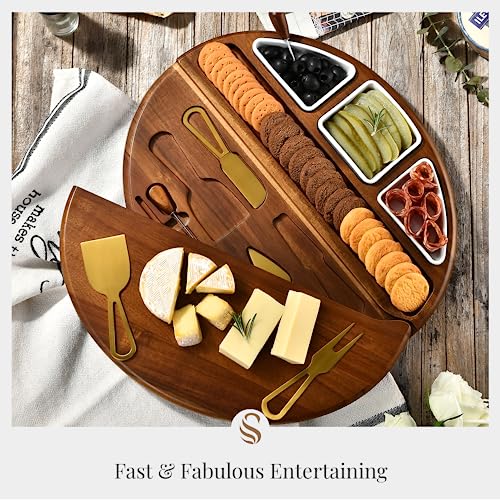 Large Acacia Wood Cheese Board (Medium 15" with Engraving)