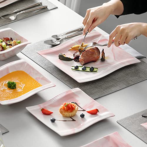 Plates and Bowls Sets (26 Piece(Service for 6) / Pink)