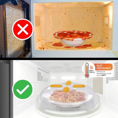 Magnetic Microwave Splatter Cover for Food (Orange)