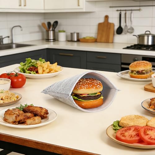 Disposable Insulated Foil Bags (7.87 x 7.87 x 0.12 inches)