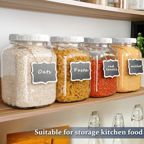 2 Pack Wide Mouth 1 Gallon Clear Glass Jar with Lid (1 Gallon)