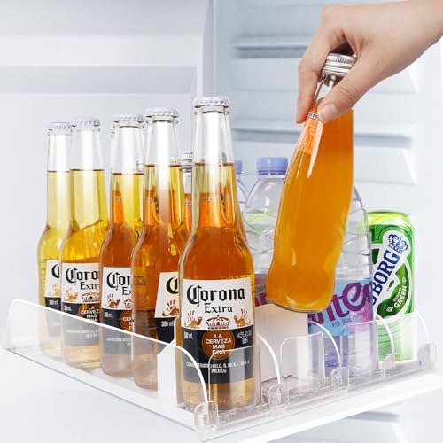 Stackable Soda Can Organizer for Refrigerator (4 Row)