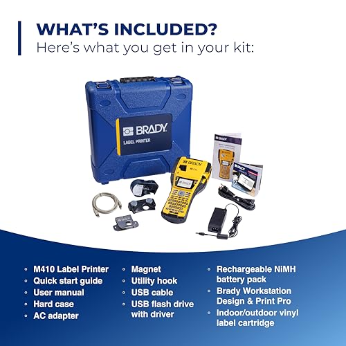 M410 Handheld Portable Label Printer Kit with Safety and Facility ID Software