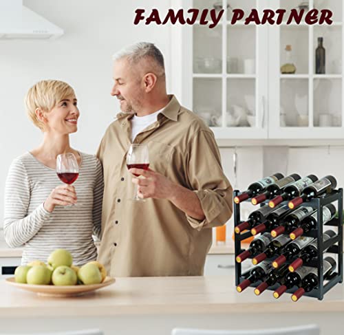 Bamboo Wine Rack (4 Tier Black)