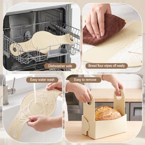 Silicone Bread Sling for Dutch Oven (Khaki 2pcs)