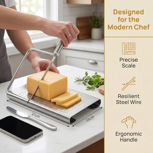 Cheese Slicer for Block Cheese with Blade (Convex Cheese Slicer)