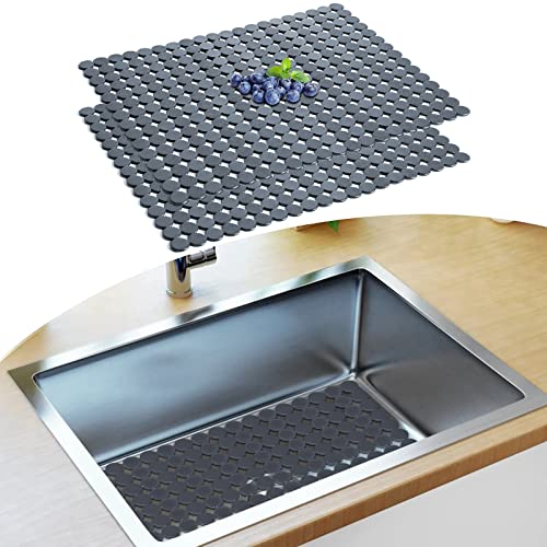 Sink Protectors Mat for Kitchen Sink (Gray)