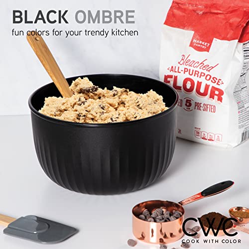Prep Bowls with Lids (Black/White / 8 Piece Set - Deep Bowls)