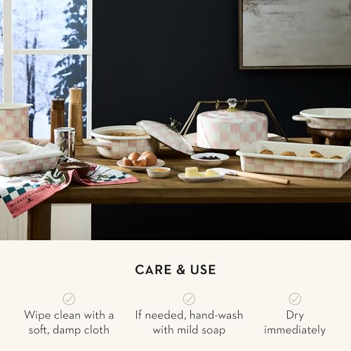 Enamel Cake Carrier (Rosy Check)