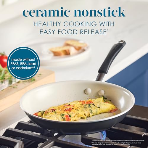 Cucina Ceramic Nonstick Pots and Pans Set (Peppercorn / 13 Piece Ceramic)