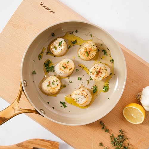 Two Time Oprah's Favorite Things Winner (Almond Cream w/ Gold Handle / Deep Fry Pan (8-Inch))