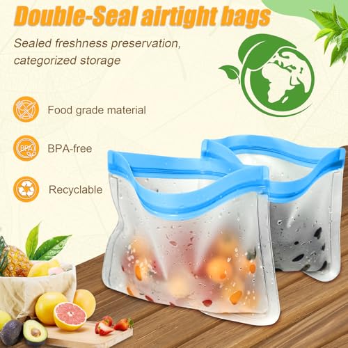 Reusable Silicone Food Storage Bags (10 Count)