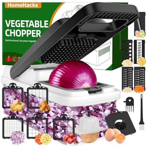 Veggie Chopper Vegetable Cutter (White / 10 blades)