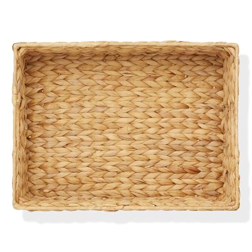 Set of 4 Water Hyacinth Pantry Baskets (Natural - Hyacinth / 12.5" x 17" x 5")