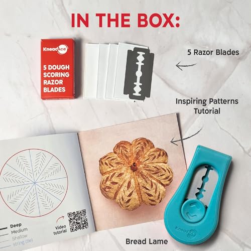 Upgraded Extractable & Magnetic Bread Lame Dough Scoring Tool (Turquoise)