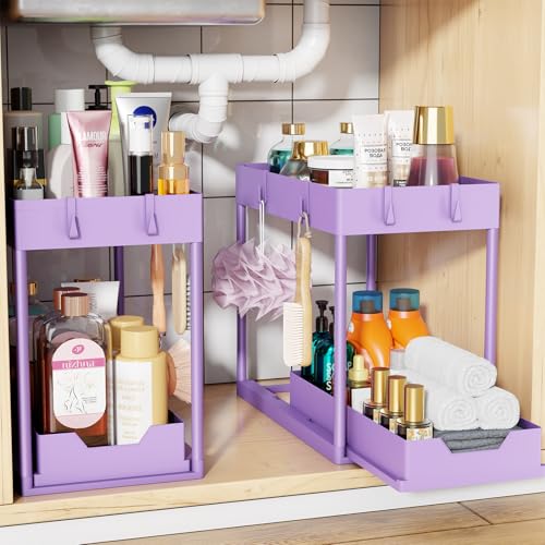 Under Sink Organizer 2 Pack (Purple / 2 pack)