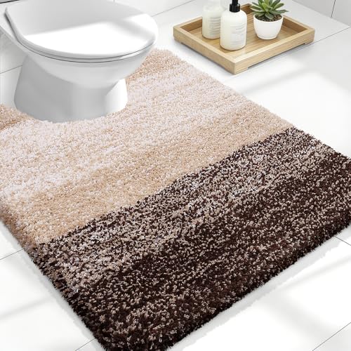 Luxury Toilet Rugs U (24" X 20" Contour Rug / Brown)